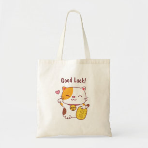 Bolsa Tote Maneki Neko - Boa Sorte, Doodle Gato