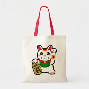 Bolsa Tote Maneki Neko: Gato afortunado japonês