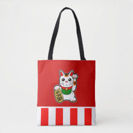 Bolsa Tote Maneki Neko: Gato Sortudo Japonês