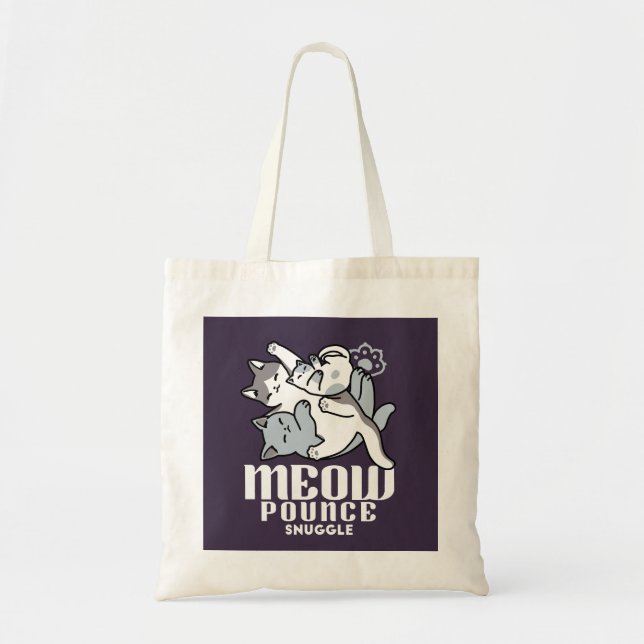 Bolsa Tote Manípulo De Rato - Gatos De Dormir Em Cute (Frente)
