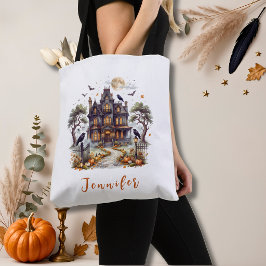 Bolsa Tote Mansão Assombrada Halloween