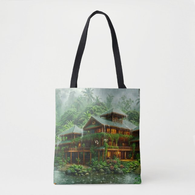 Bolsa Tote Mansão da Floresta Tropical (Frente)