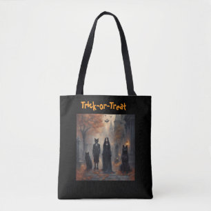 Bolsa Tote Mansão Gótica de Halloween e truque ou tratador