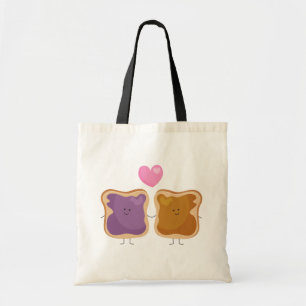 Bolsa Tote Manteiga de amendoim e geleia de amor