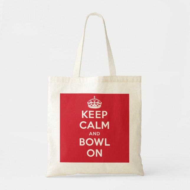 Bolsa Tote "Mantenha a calma e a bacia em " (Frente)
