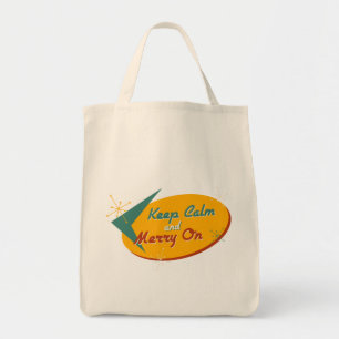 Bolsa Tote Mantenha a calma e a Feliz ligadas