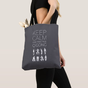 Bolsa Tote Mantenha a calma e a prática Qigong