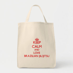 Bolsa Tote Mantenha a calma e ame o brasileiro Jiu-Jitsu