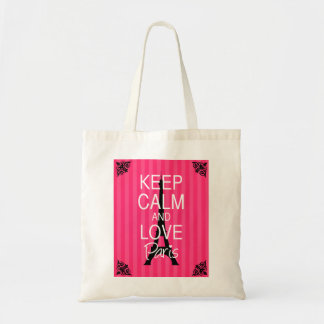 Bolsa Tote Mantenha a calma e ame Paris
