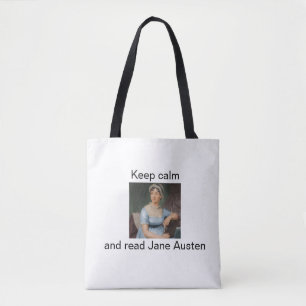 Bolsa Tote Mantenha a calma e leia Jane Austen