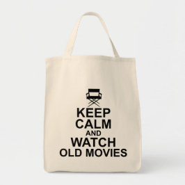 Bolsa Tote Mantenha a calma e olhe filmes velhos