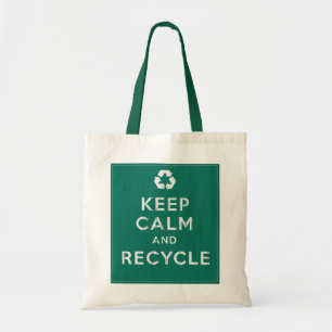 Bolsa Tote Mantenha a calma e recicl