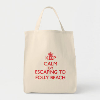 Bolsa Tote Mantenha a calma escapando à praia para o sul