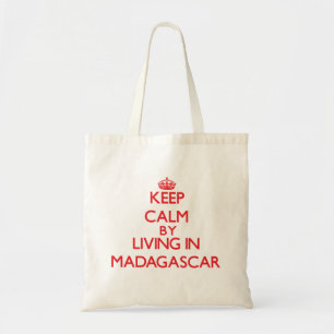 Bolsa Tote Mantenha a calma vivendo em Madagascar