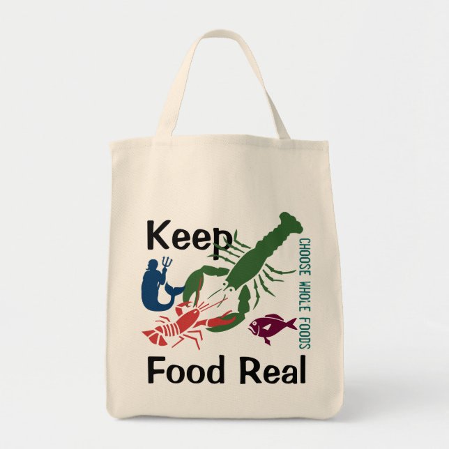 Bolsa Tote Mantenha a Comida Real (Frente)