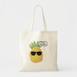 Bolsa Tote Mantenha a diversão de animação de abacaxi doce