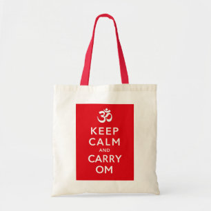 Bolsa Tote Mantenha artesanatos calmos e do carregar do OM e