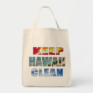 Bolsa Tote "Mantenha as bolsas de canvas havaianas limpas do