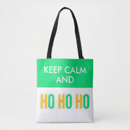 Bolsa Tote Mantenha Calma E HO As Malas De Tota De Natal