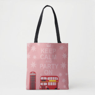 Bolsa Tote Mantenha Calma Festa De Londres Em Arte Divertida