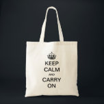 Bolsa Tote Mantenha calmo e continue a sacola<br><div class="desc">mantenha a calma e continue o saco na moda do carregando para comprar</div>