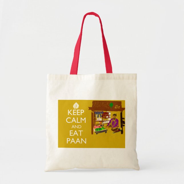 Bolsa Tote Mantenha calmo e tenha a sacola de Paan (Frente)