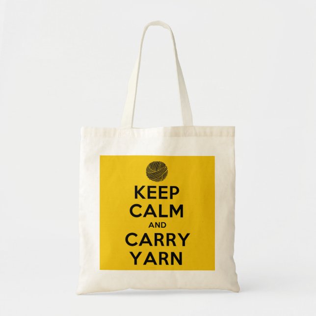 Bolsa Tote Mantenha fio calmo e do carregar (Frente)