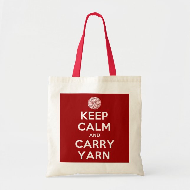 Bolsa Tote Mantenha fio calmo e do carregar (Frente)