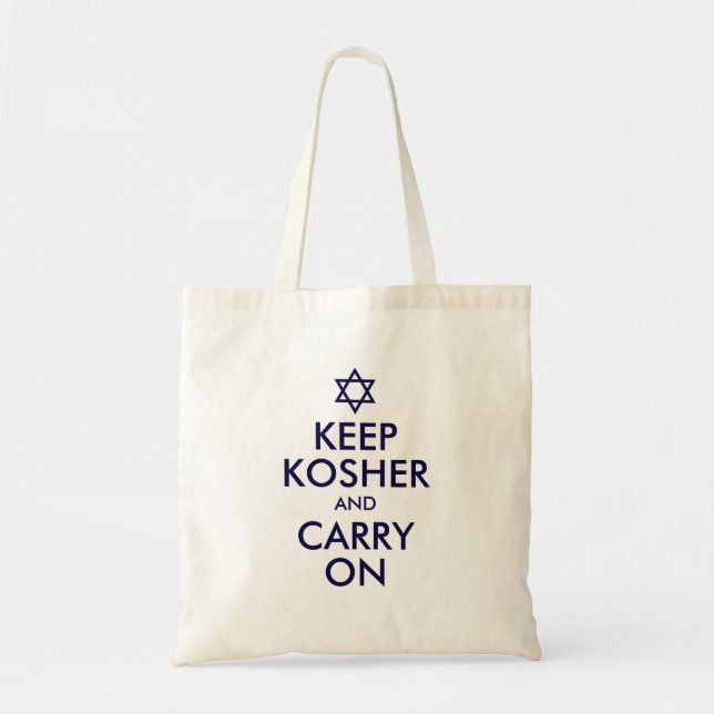 Bolsa Tote Mantenha Kosher e Carregar ligado (Frente)