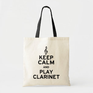 Bolsa Tote Mantenha o clarinete da calma e do jogo