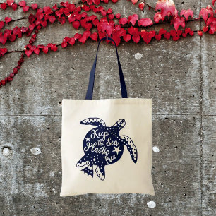Bolsa Tote Mantenha O Mar Livre De Plástico