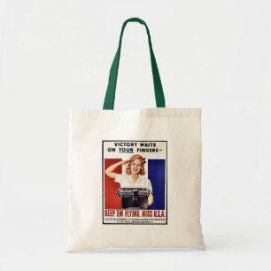 Bolsa Tote Mantenha-os vôo, senhorita EUA