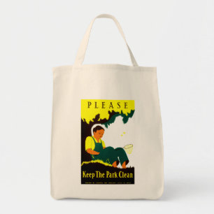 Bolsa Tote Mantenha por favor o parque limpo