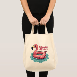Bolsa Tote Mantenha-se À Flutuar Flamingo Engraçado Boia de P