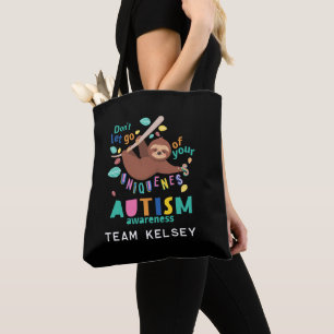 Bolsa Tote Mantenha-Se À Sua Consciência Única E Autismo.