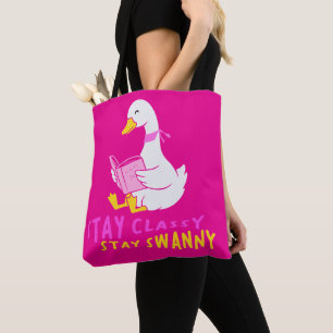 Bolsa Tote Mantenha-Se Clássico Continue Swanny Engraçado Len