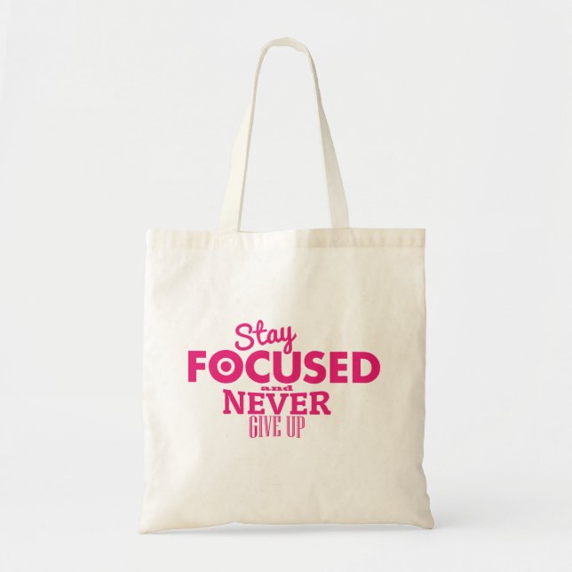 Bolsa Tote Mantenha-se concentrado (Frente)