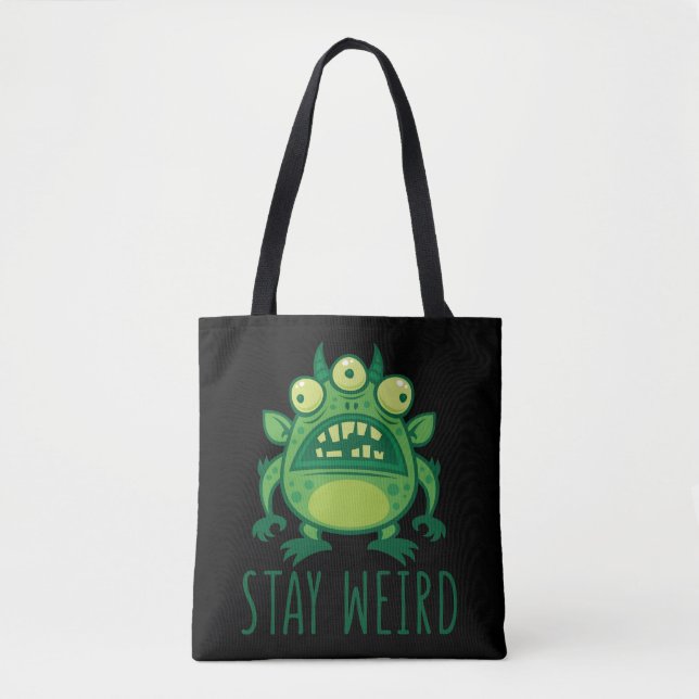 Bolsa Tote Mantenha-se estranho monstro de Alienígenas (Frente)