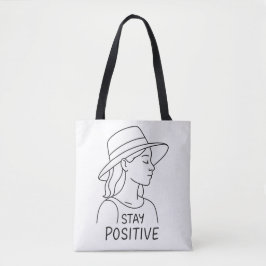 Bolsa Tote Mantenha-se positivo no otimismo e força radiante