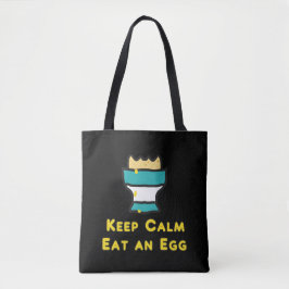 Bolsa Tote Manter Calma Comer Um Ovo