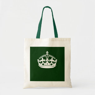 Bolsa Tote Manter Ícone de Coroa Calma na Floresta Verde