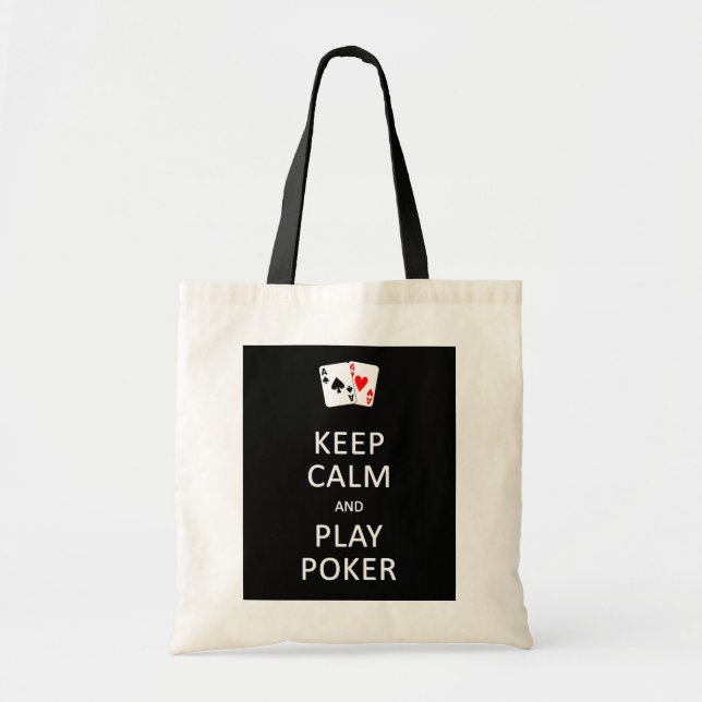 Bolsa Tote MANTER Saco CALM & PLAY POKER - escolha estilo e c (Frente)