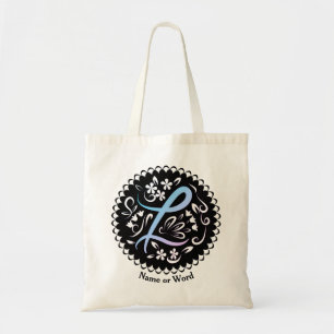 Bolsa Tote Manuscrito em alfabeto L Monograma
