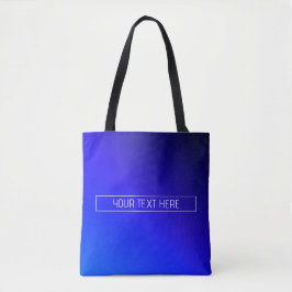 Bolsa Tote Mão Azul Brilhante Moderno e Gradiente Roxo