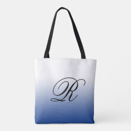 Bolsa Tote Mão Azul Sobre Qualquer Cor com Monograma