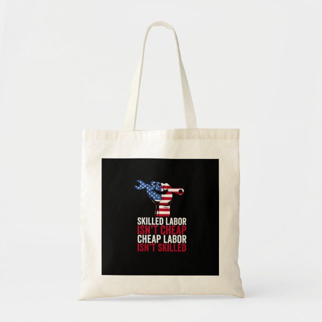 Bolsa Tote Mão de Obra Qualificada não é dia de trabalho bara (Frente)