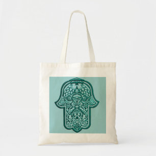 Bolsa Tote Mão do Henna de Hamsa (cerceta)