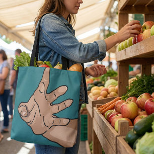 Bolsa Tote Mão que Alcança Perspectiva