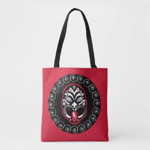 Bolsa Tote Maori Haka Nova Zelândia Arte Nativa Decor