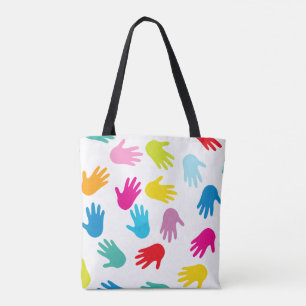 Bolsa Tote Mãos Coloridas